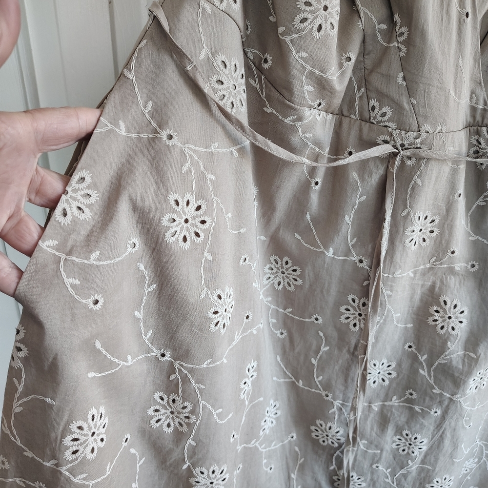 Joie Cotton Eyelet Halter Dress Mini Size 16 - Picture 4 of 11